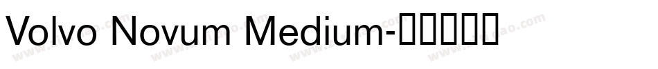 Volvo Novum Medium字体转换